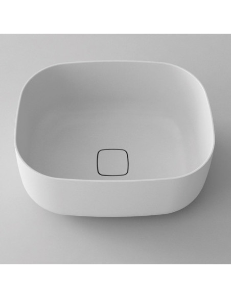 Lavabo da appoggio rettangolare in Solidtech | Disponibile in 3 colori | collezione Lovely Bath