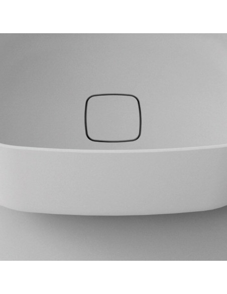 Lavabo da appoggio rettangolare in Solidtech | Disponibile in 3 colori | collezione Lovely Bath