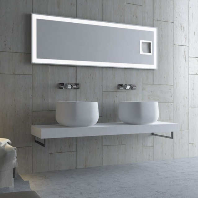 Lavabo da appoggio rettangolare in Solidtech | Disponibile in 3 colori | collezione Lovely Bath