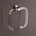 Wall mounted towel ring | Chrome metal and plexiglass | Quadra | Petrozzi