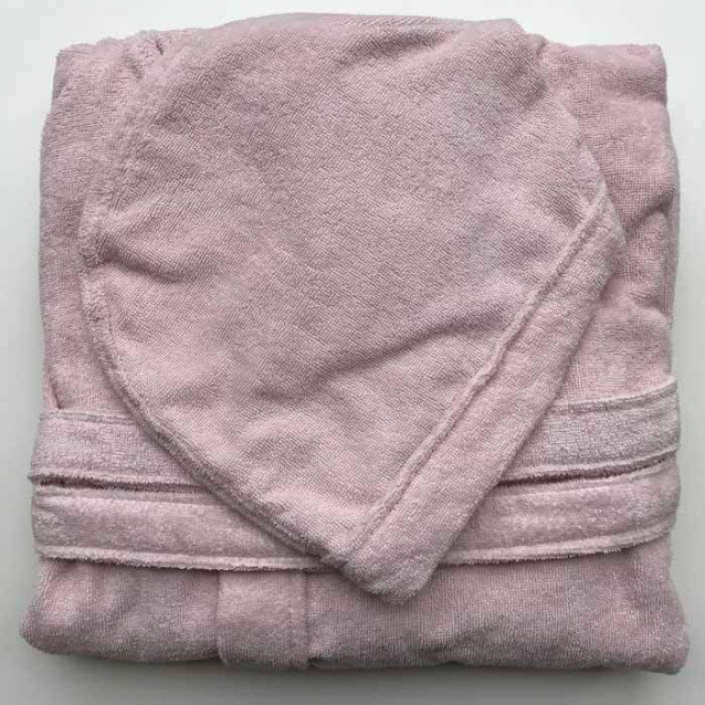 Accappatoio unisex con cappuccio, due tasche e cintura, in morbida spugna Made in Italy. Disponibile in 4 colori