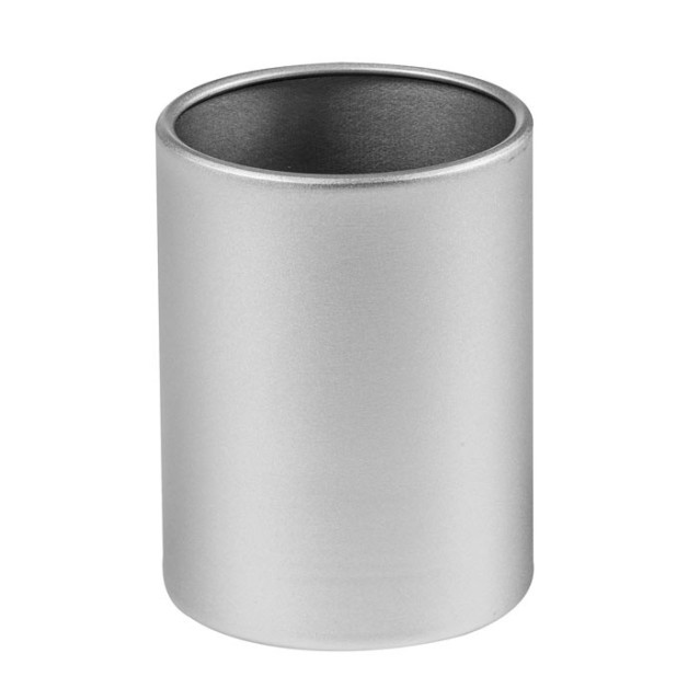 Set bagno da appoggio 4 pezzi Silver Matt in metallo satinato argento | CIPI