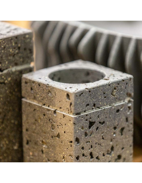 Set bagno da appoggio 3 pezzi Meru in pietra naturale levigata  | CIPI