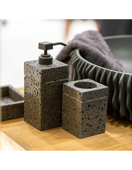 Dispenser sapone da appoggio Meru in pietra naturale levigata  | CIPI