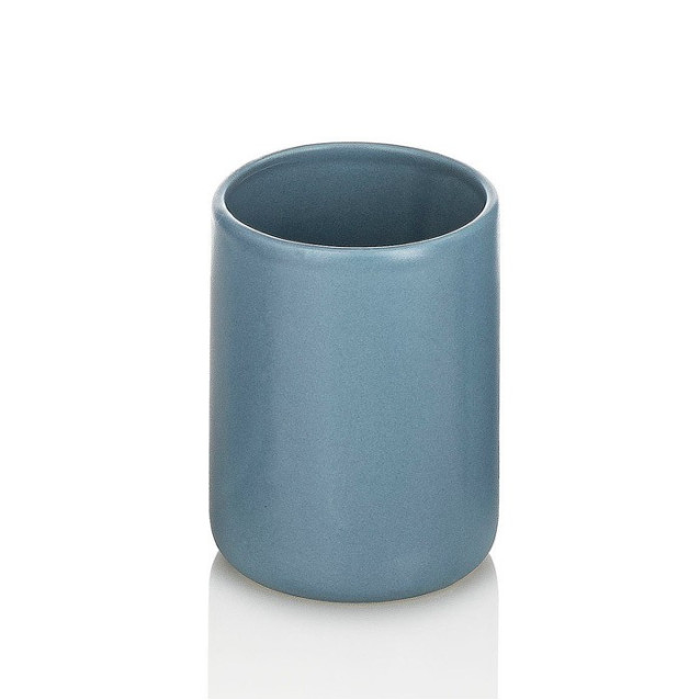 Set Bagno da appoggio 4 pezzi HASA in Ceramica blu opaco | TFT