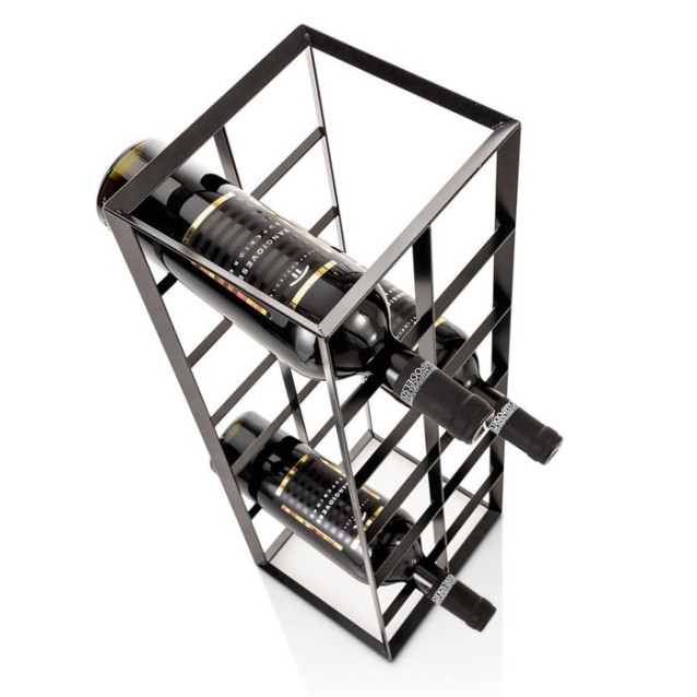 Portabottiglie 12 posti in metallo verniciato Nero Opaco | TFT
