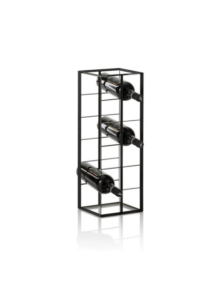 Portabottiglie 12 posti in metallo verniciato Nero Opaco | TFT