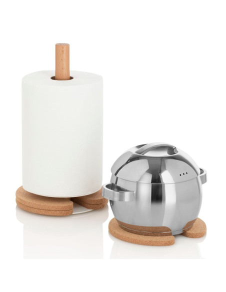 Ceramic toilet-brush holder with a grey rubber effect lining