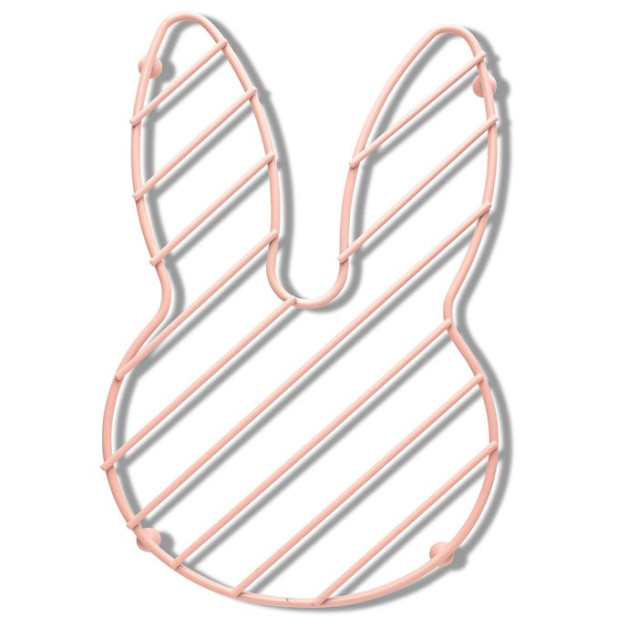 Sottopentola Coniglio Cucina in fili di metallo Opaco Rosa | TFT