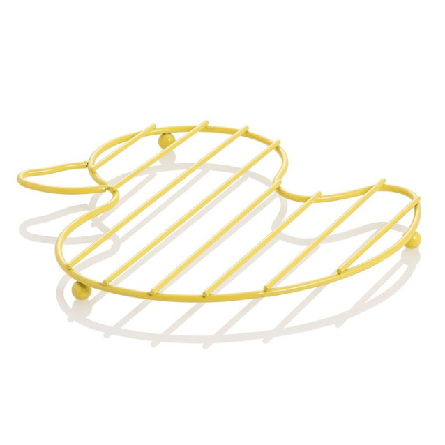 Ceramic toilet-brush holder with a grey rubber effect lining