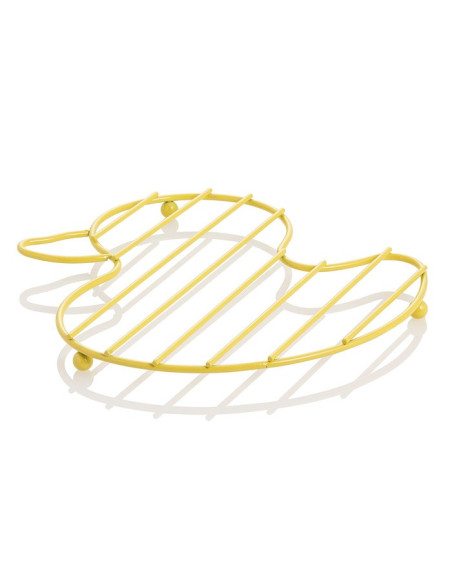 Ceramic toilet-brush holder with a grey rubber effect lining