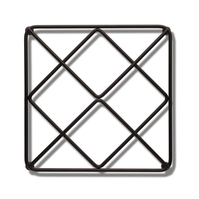 Sottopentola Set Quadrato Cucina in fili di metallo Opaco Nero | Nero | TFT