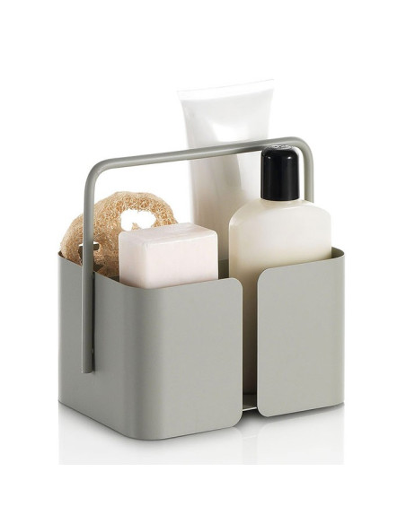 Ceramic toilet-brush holder with a grey rubber effect lining