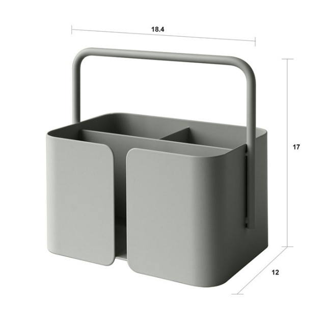 Ceramic toilet-brush holder with a grey rubber effect lining