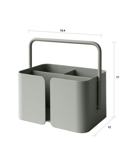 Ceramic toilet-brush holder with a grey rubber effect lining