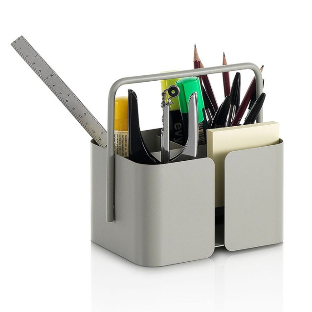 Ceramic toilet-brush holder with a grey rubber effect lining