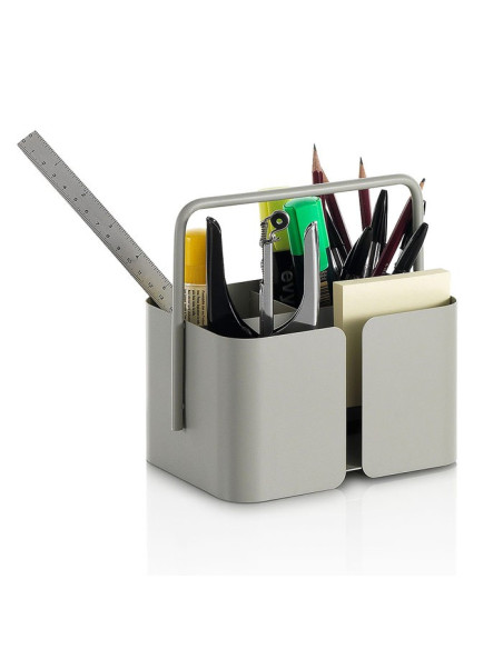 Ceramic toilet-brush holder with a grey rubber effect lining