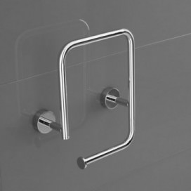 Magazine and toilet-paper holder in chrome | “Pratica” Series