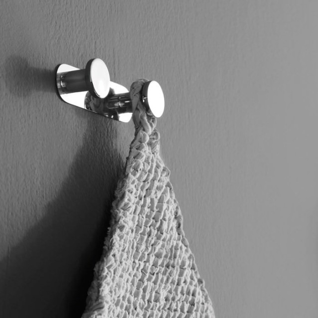 Appendiabito 2 posti | Cromo Nero Bianco | Serie Pratica | IDFL
