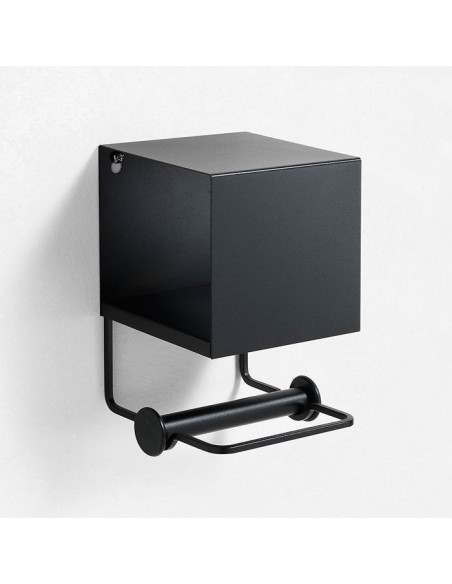 Ceramic toilet-brush holder with a grey rubber effect lining