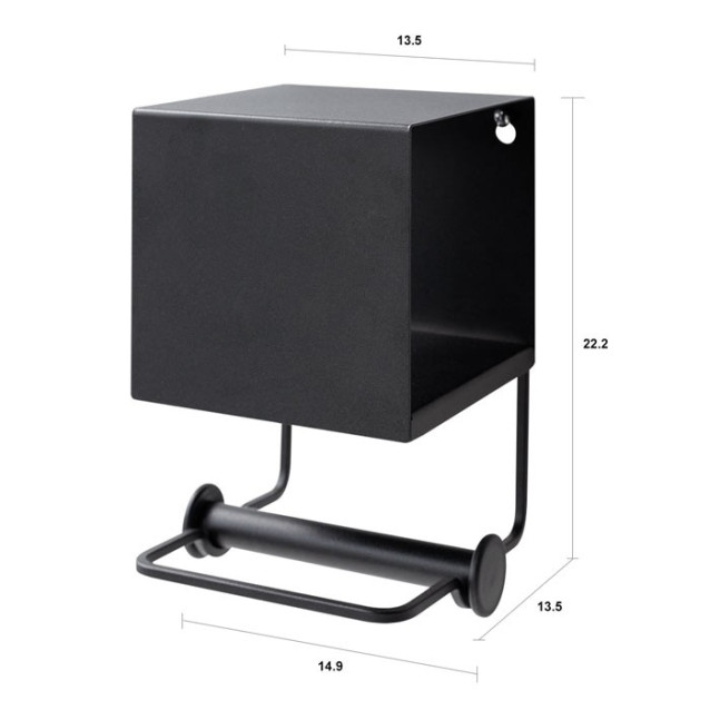 Ceramic toilet-brush holder with a grey rubber effect lining