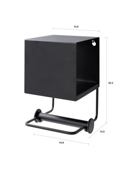 Ceramic toilet-brush holder with a grey rubber effect lining