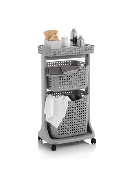 Ceramic toilet-brush holder with a grey rubber effect lining