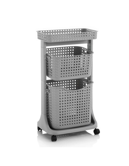 Ceramic toilet-brush holder with a grey rubber effect lining