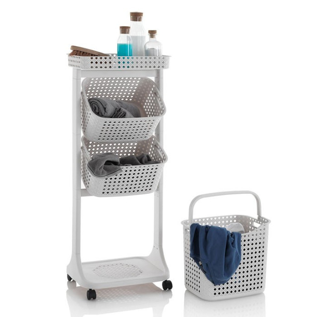 Ceramic toilet-brush holder with a grey rubber effect lining