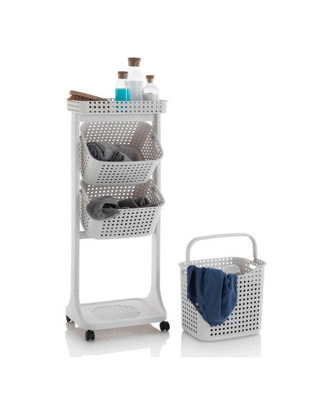 Ceramic toilet-brush holder with a grey rubber effect lining