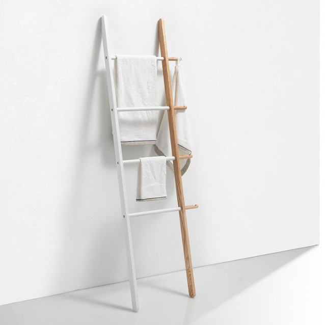 Scaletta bagno a ripiani legno | Nero o Bianco | TFT