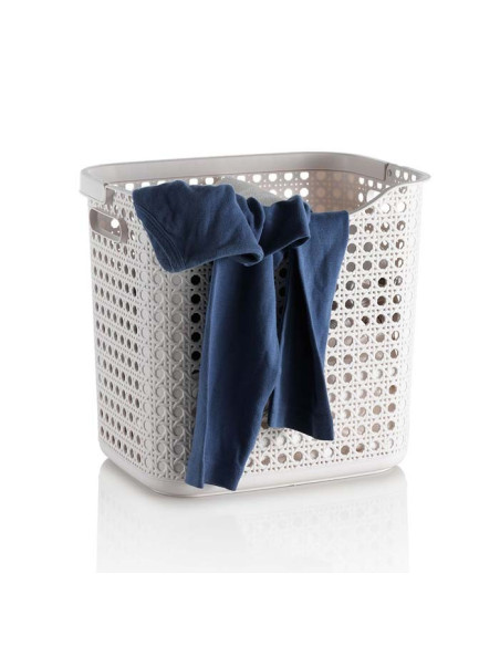 Cesto porta oggetti bagno e lavanderia con manico Beige o Grigio|  TFT