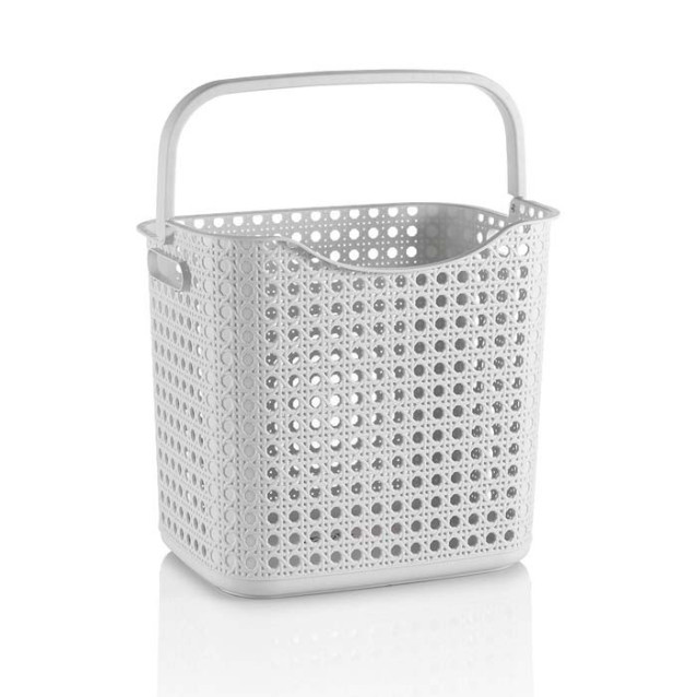 Cesto porta oggetti bagno e lavanderia con manico Beige o Grigio|  TFT
