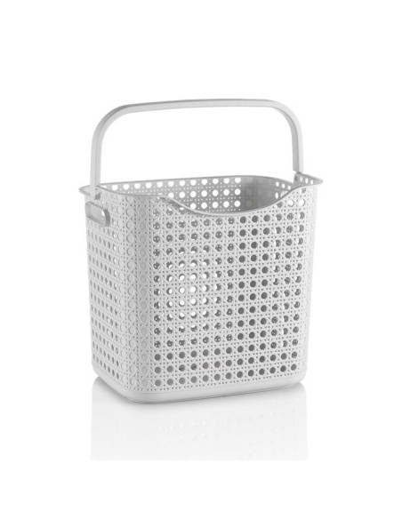 Cesto porta oggetti bagno e lavanderia con manico Beige o Grigio|  TFT