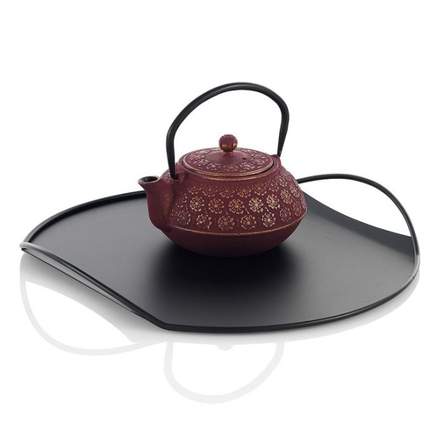 Ceramic toilet-brush holder with a grey rubber effect lining