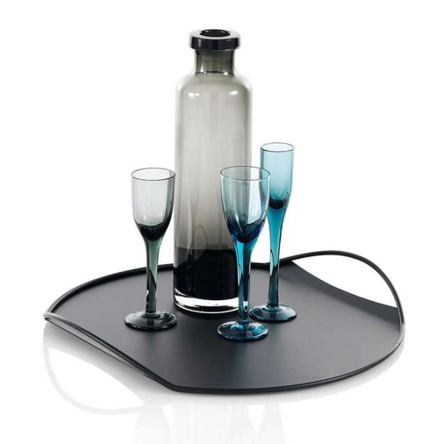 Ceramic toilet-brush holder with a grey rubber effect lining