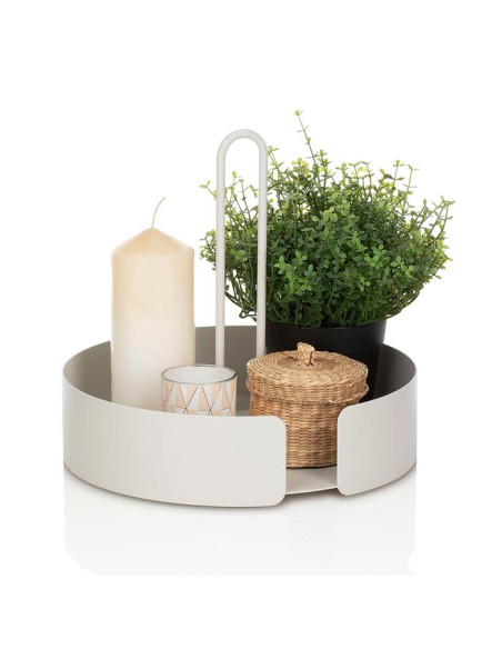 Vassoio portaoggetti cucina bagno svuotatasche in metallo Opaco Bianco | TFT