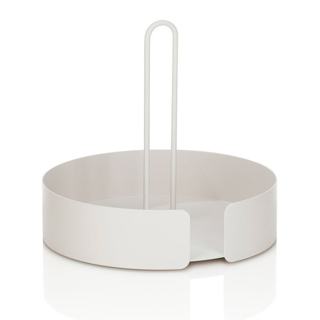 Vassoio portaoggetti cucina bagno svuotatasche in metallo Opaco Bianco | TFT