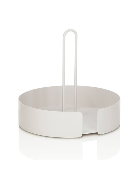 Vassoio portaoggetti cucina bagno svuotatasche in metallo Opaco Bianco | TFT