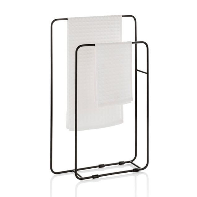 Piantana bagno in metallo verniciato opaco Nero | TFT