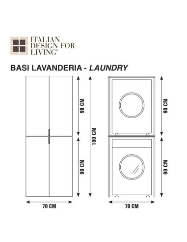 Composizione 8 pezzi cm 255 Laundry  | 7 varianti