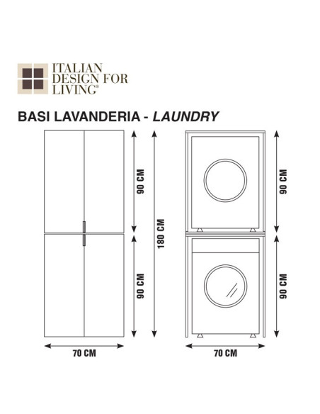 Composizione 8 pezzi cm 280 Laundry  | 7 varianti