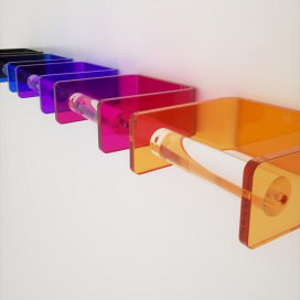 Porta rotolo da parete in Plexiglass | 14 colori disponibili