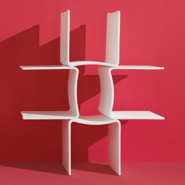 Sgabello in Mattstone Bianco | Scagni | LineaBeta