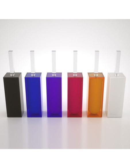 Porta scopino a pavimento in Plexiglass colorato