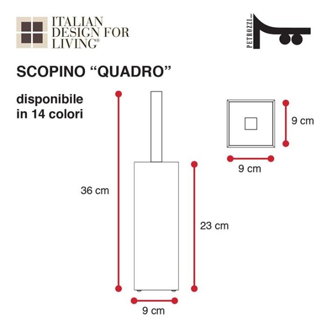 Porta scopino a pavimento in Plexiglass colorato