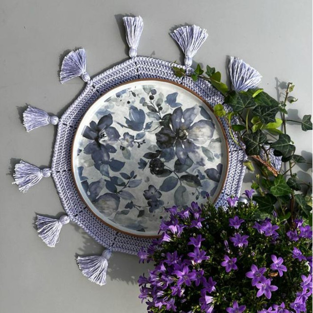 Set piatto e tovaglietta floreale