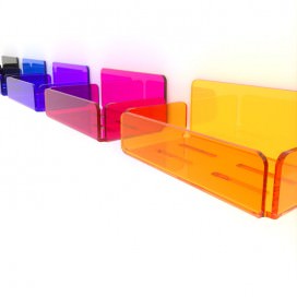 Shelf with sides | Plexiglass | 7 colors available