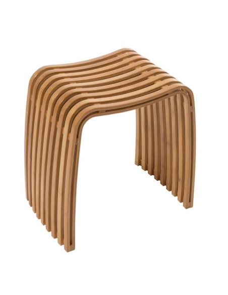 Sgabello in bamboo laccato e curvato a caldo