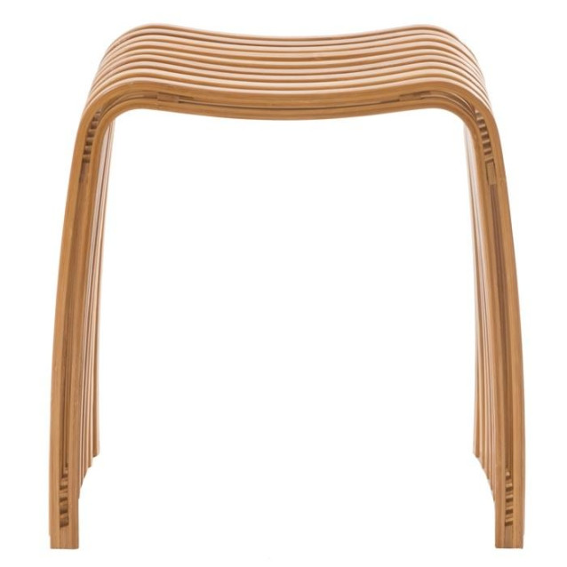 Stool in lacquered bamboo slats